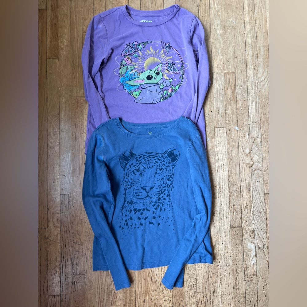 Cute long sleeve shirts -Set of 2 Size 10-12